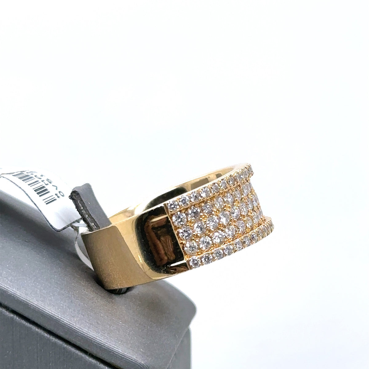 14k Yellow Gold 2.50CT Diamond Men's Wedding Band, 12.4g, Size 10.5