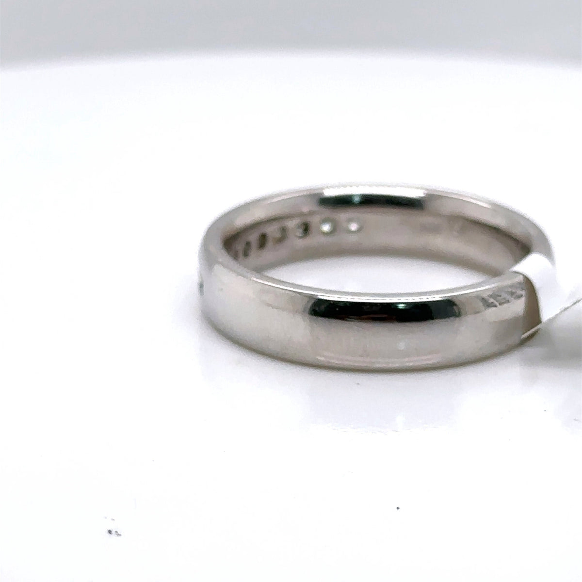 14k White Gold 0.85CT Diamond Men's Wedding Band, 11.2g, Size 13