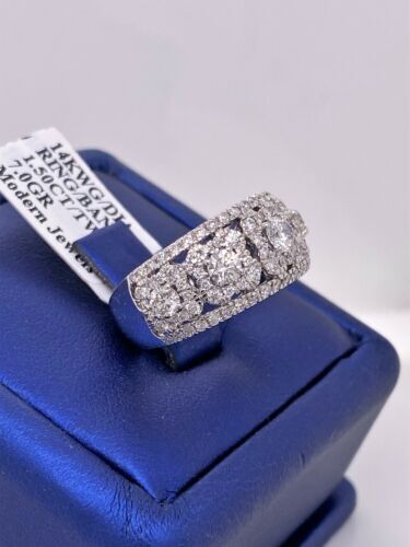 14k White Gold 1.50 CT Diamond Ladies Ring, 7g, Size 7.25