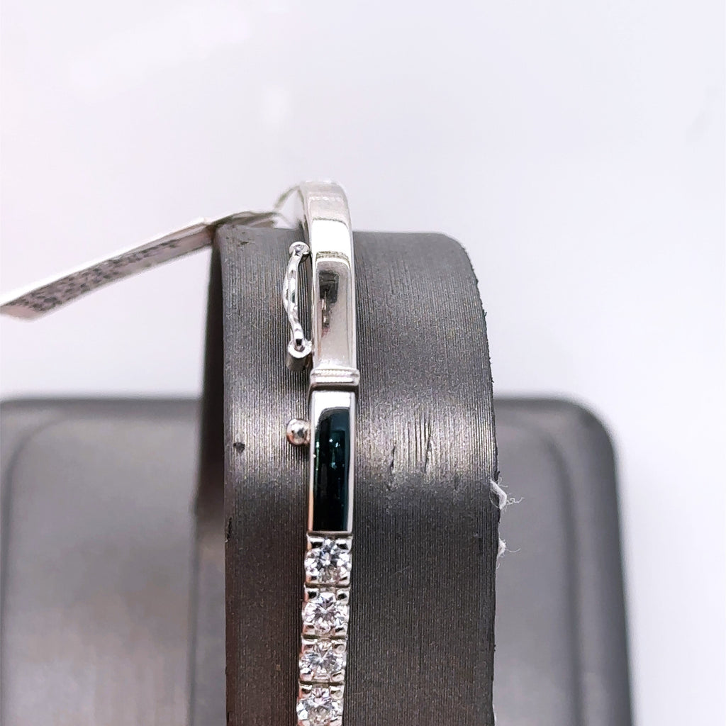 Platinum 2.50Ct Diamond Bangle Bracelet, 30.5G, S15853