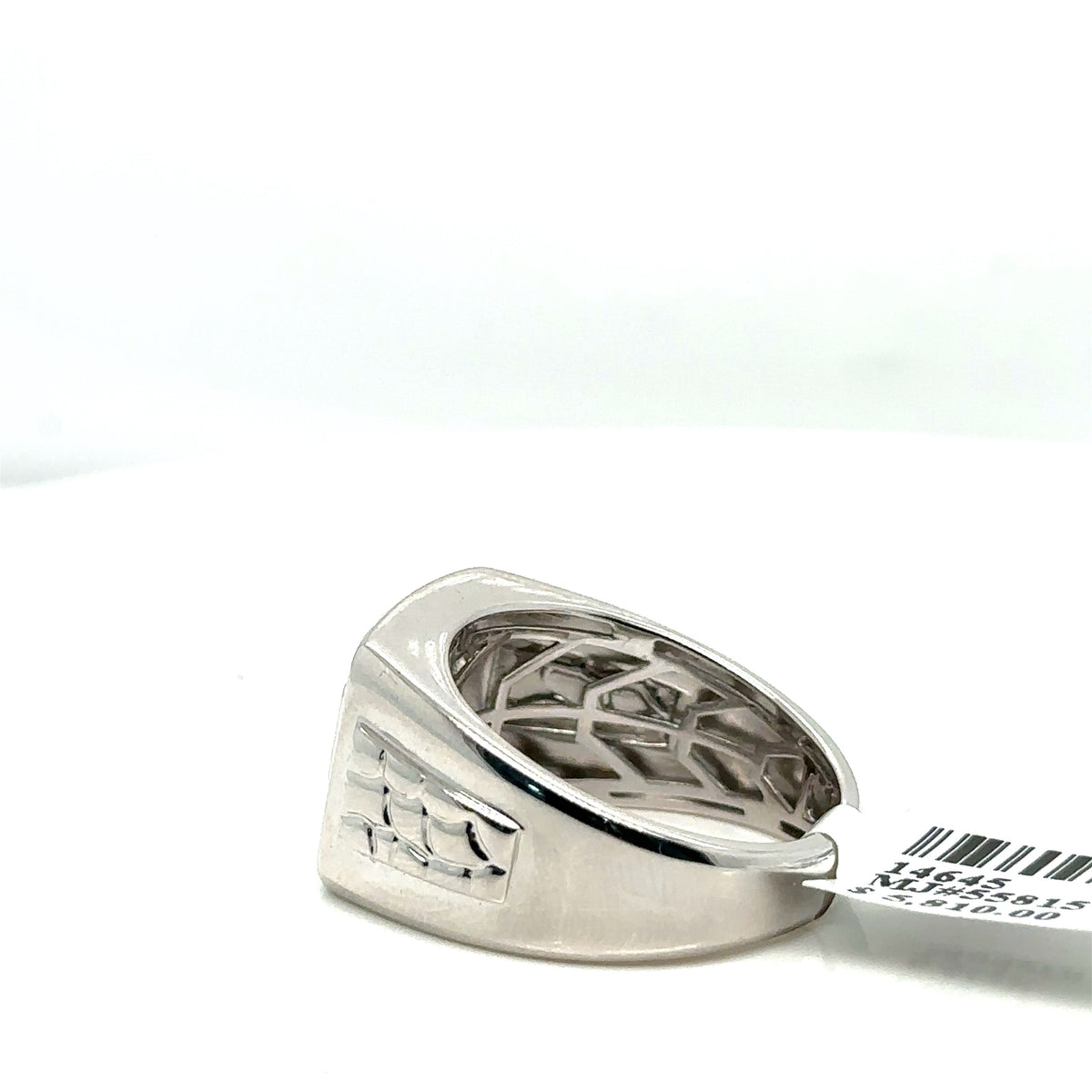 10k White Gold 1.00CT Diamond Men's Wedding Band, 6.6g, Size 10.25, S14645