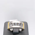 14k White Gold 1.40CT Diamond Men's Wedding Band, 9.1g, Size 10.5