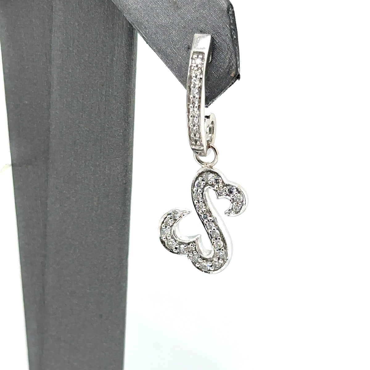 14k White Gold 1.00 CT Diamond Ladies Drop Earrings, 4.0gm,