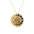 18k Yellow Gold 1.25 Ct Diamond Secret Service Pendant and Pin, 11.7g
