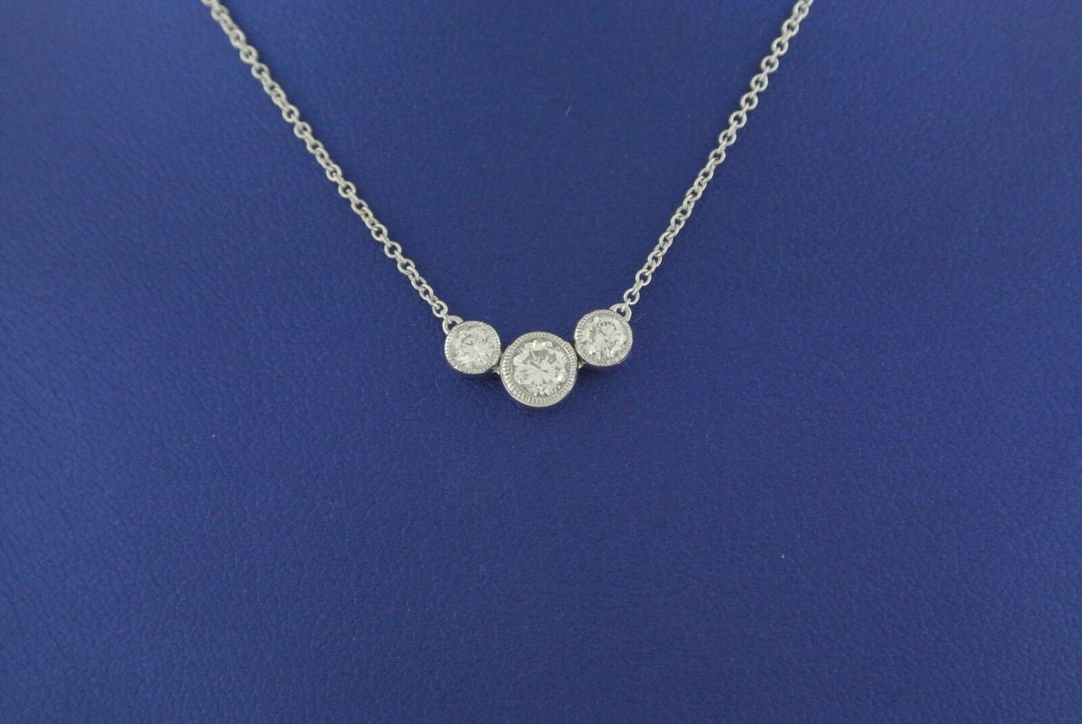 14k White Gold 1.00 CT Diamond Ladies Necklace, 2.7gm, S13795
