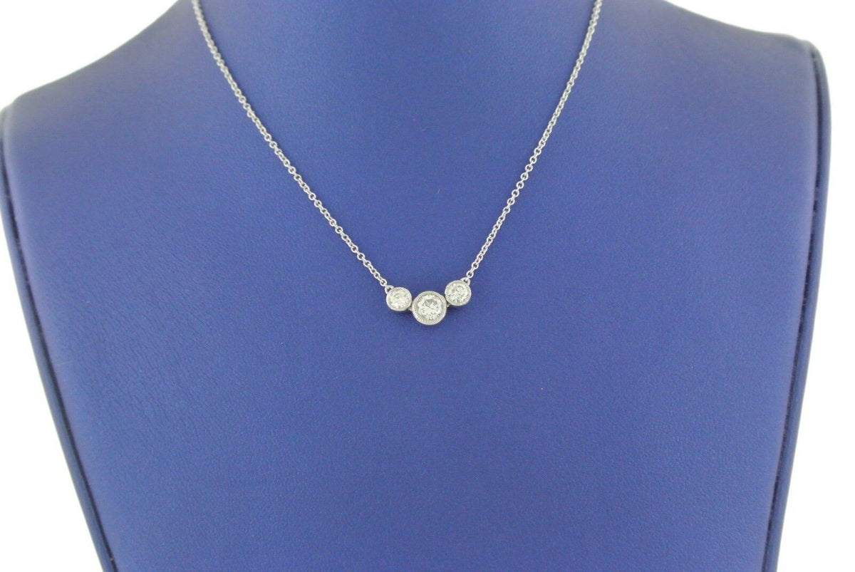 14k White Gold 1.00 CT Diamond Ladies Necklace, 2.7gm, S13795