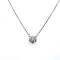 10k White Gold 0.45 Ct Diamond Pendant Necklace, 2.2gm, S15183