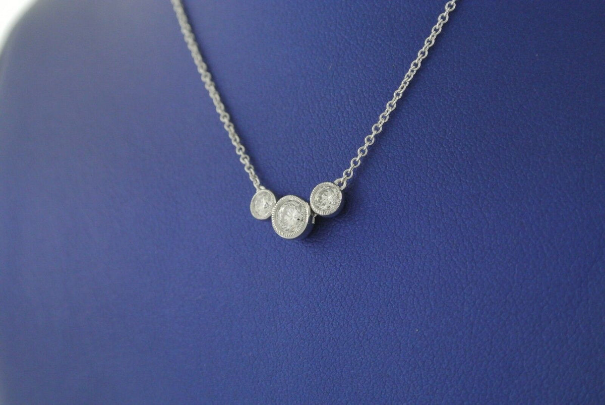 14k White Gold 1.00 CT Diamond Ladies Necklace, 2.7gm, S13795