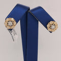 14K Yellow Gold 0.35 CT Diamond Stud Screw Back Earrings, 2.4gm