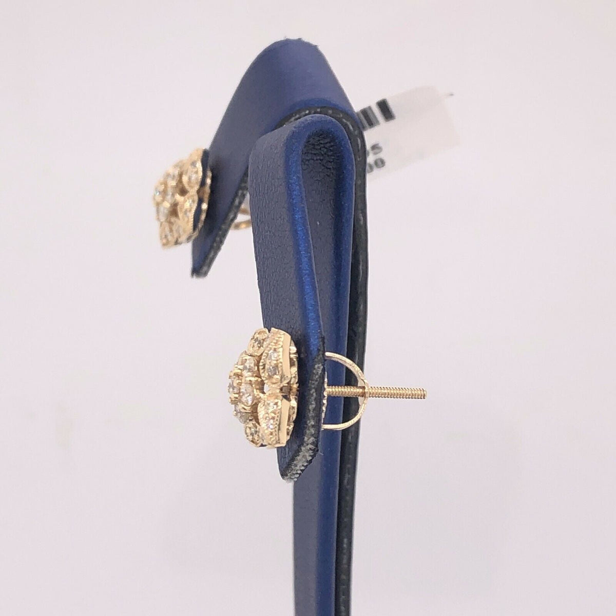 14K Yellow Gold 0.65 CT Diamond Stud Earrings, 2.7gm