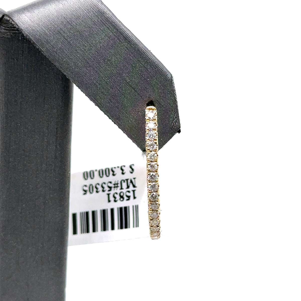 14k Yellow Gold 0.60 CT Diamond Ladies Oval Hoop Earrings, 2.6gm