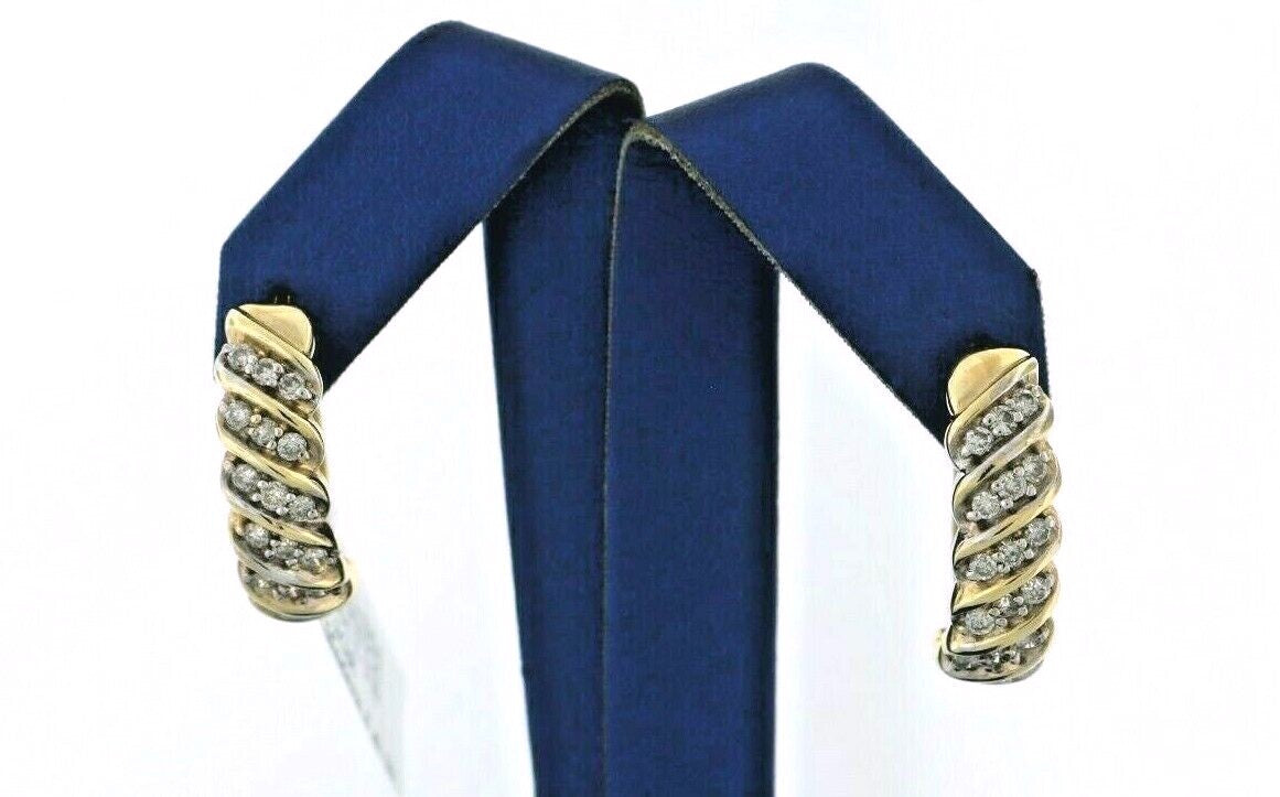 14k Yellow Gold 1.00 CT Diamond Ladies Earrings, 9.2gm, S100428