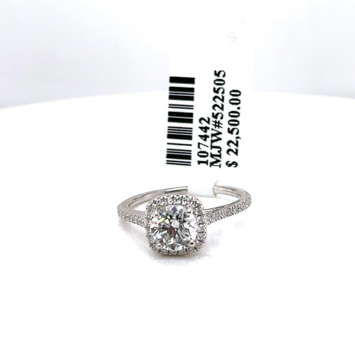 14k White Gold 1.50CT Round Diamond Engagement Ring, Size 5.25, 2.7G, S107442