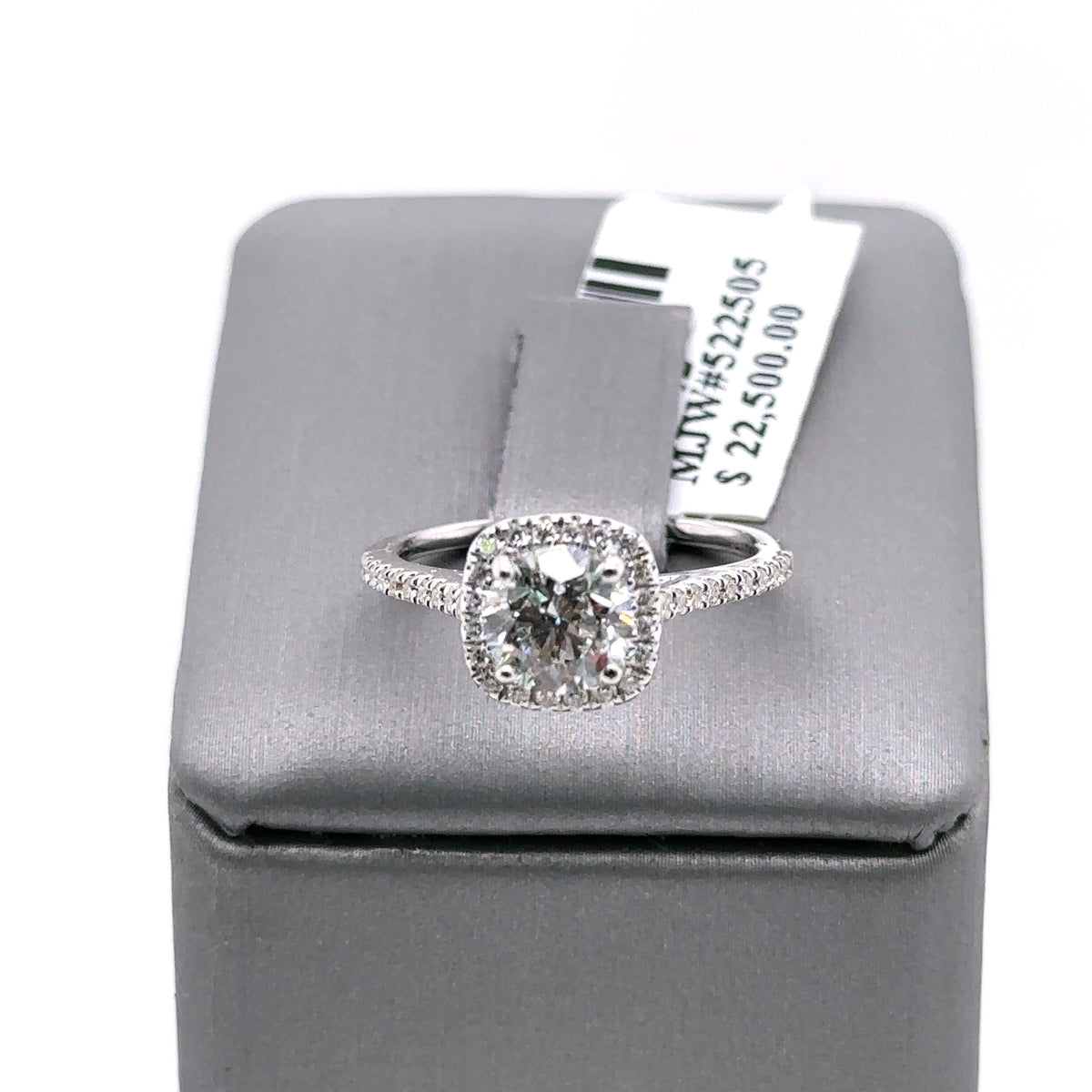 14k White Gold 1.50CT Round Diamond Engagement Ring, Size 5.25, 2.7G, S107442