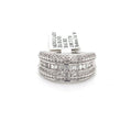 Fancy Ladies 14k White Gold 1.00 CT Diamond Anniversary Band 5.8g Size 7 S102304