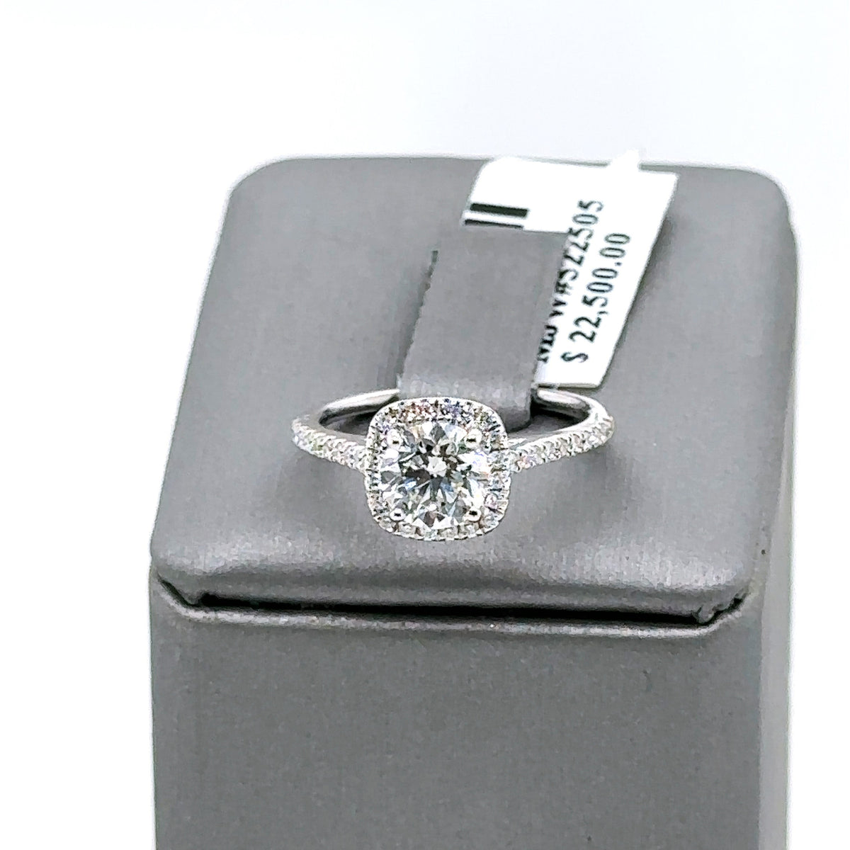 14k White Gold 1.50CT Round Diamond Engagement Ring, Size 5.25, 2.7G, S107442