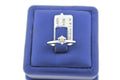 Estate 14k White Gold 0.05 C Diamond Engagament Ring, 1.6gm, Size 7.5,S102170