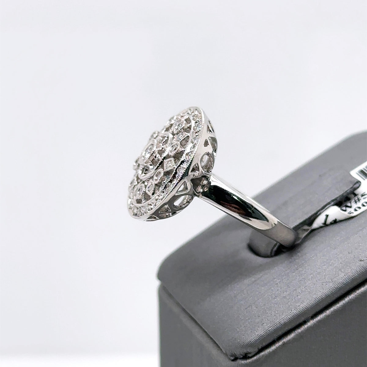14K White Gold 0.75 CT Diamond Ladies Ring, 5.6gm, Size 4.5 , S100941