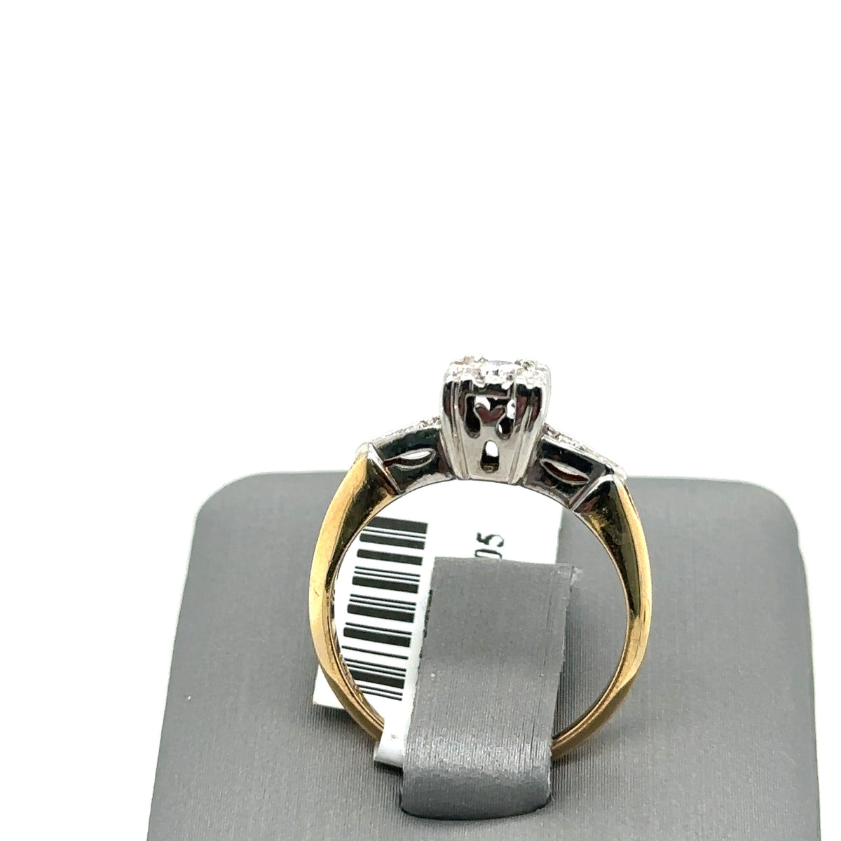 Antique 14k Two Tone Gold 0.25CT Diamond Engagement Ring 2.5gm,Size 5.75,S102806