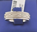14kt White Gold Fancy Men's Comfort Fit Wedding Band 8.4gm Size 10, S13305