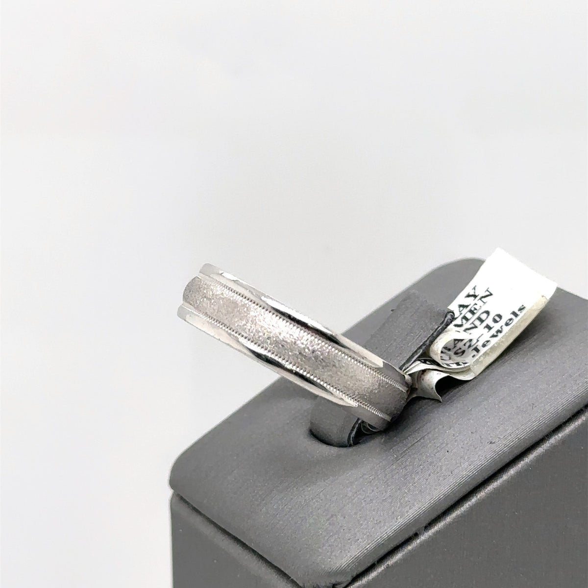 Scott Kay 19k White Gold Men's Wedding Band, 9.9gm, Size 10, S12851