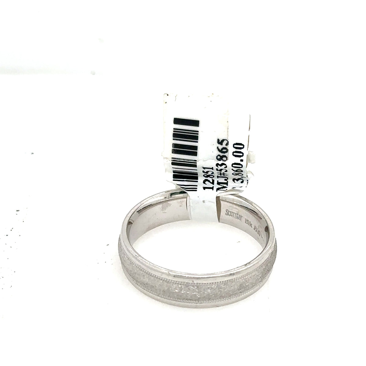 Scott Kay 19k White Gold Men's Wedding Band, 9.9gm, Size 10, S12851
