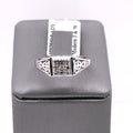 10k White Gold 0.25 Diamond Cluster Engagement Ring, 2.9g, Size 7.75, S105646