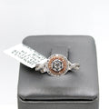 14K White Gold 0.50 CT Diamond Cluster Engagement Ring, 2.6G, Size 7 S13215
