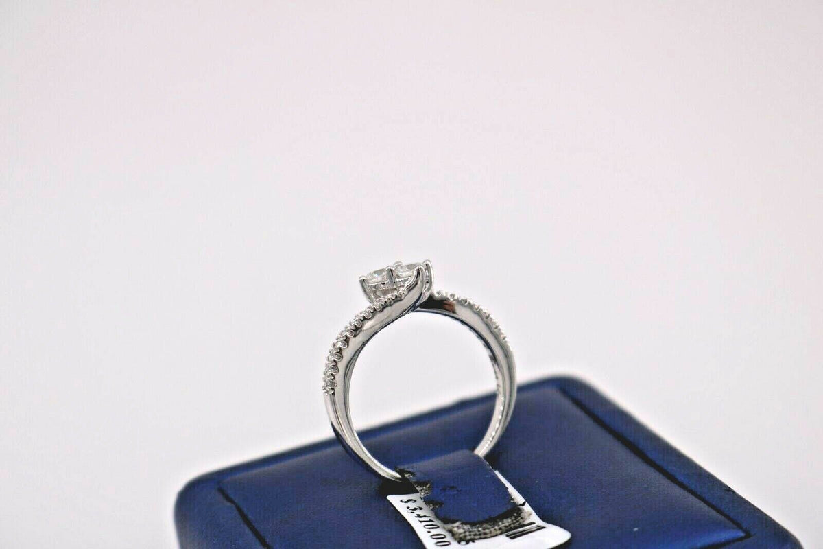 14k White Gold 0.75 CT Diamond Ever Us Style Ring, 3.7gm, Size 6.75, S14146