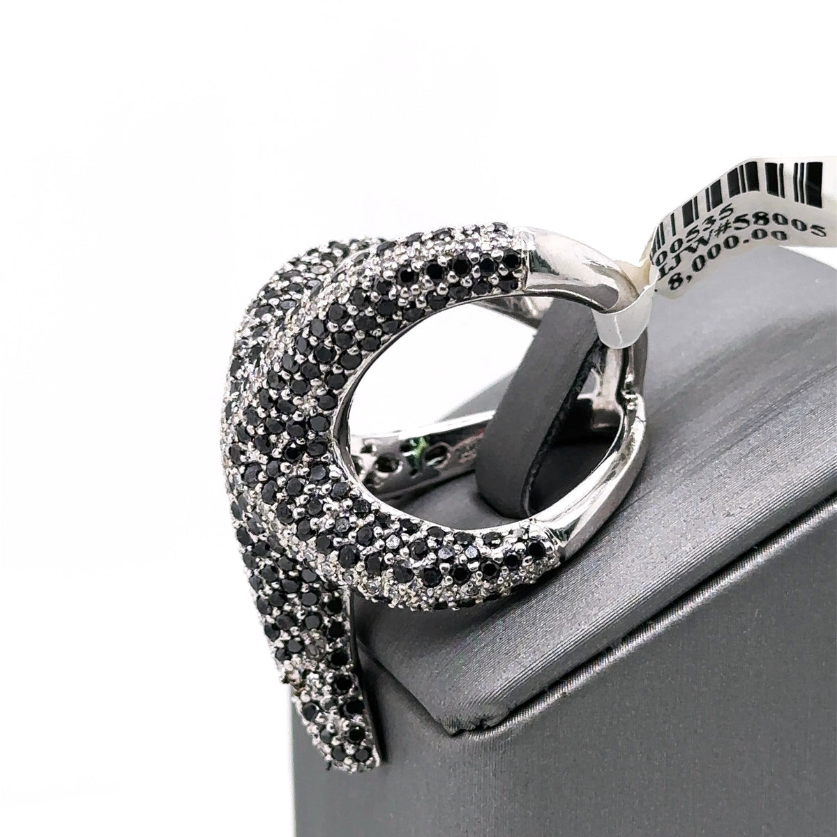 14k White Gold Starfish black & white Diamond Ring  14.5g Size 7 S100535