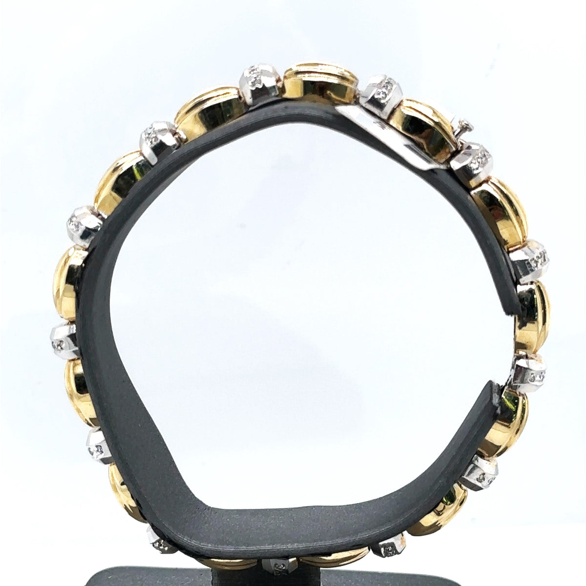 14k Two Tone Gold .50 CT Ladies Diamond Bracelet, 20.5gm, 7", S102523