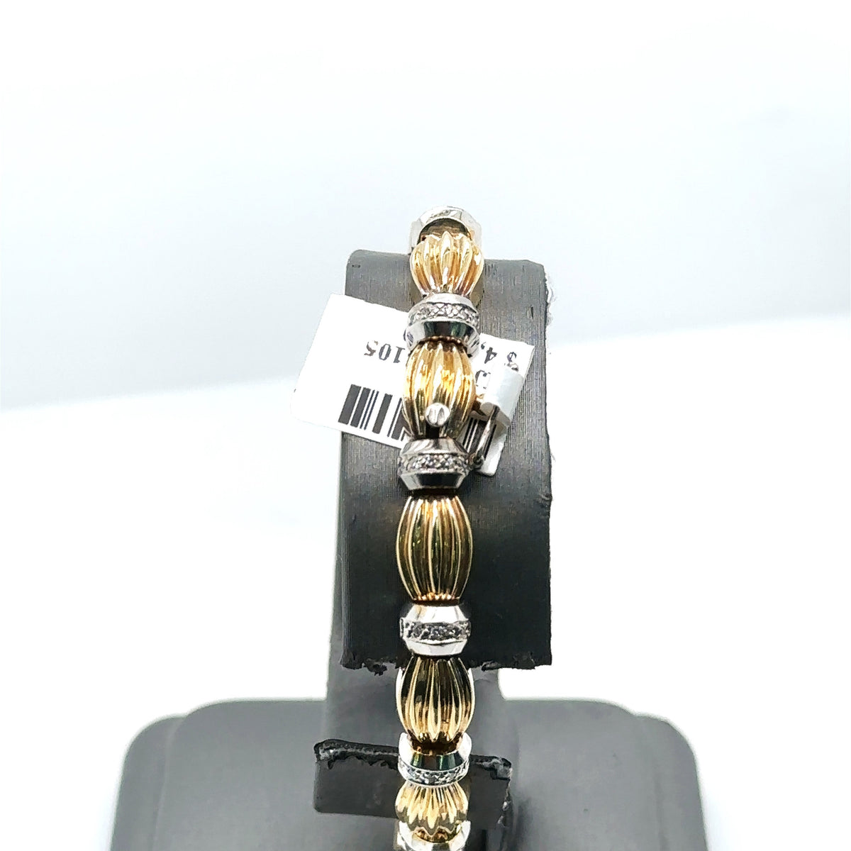 14k Two Tone Gold .50 CT Ladies Diamond Bracelet, 20.5gm, 7", S102523
