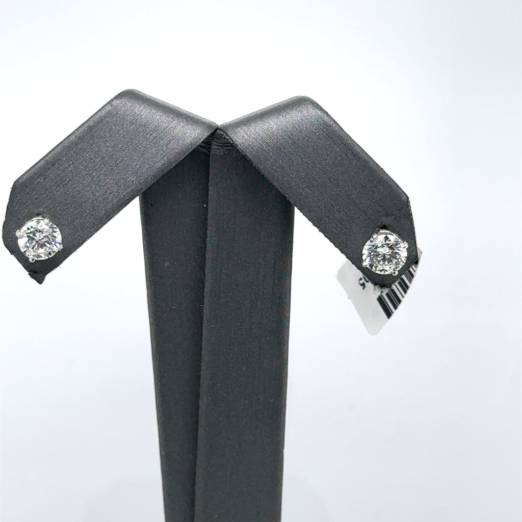 14k White Gold 1.69 CT Diamond Stud Earrings, S107498