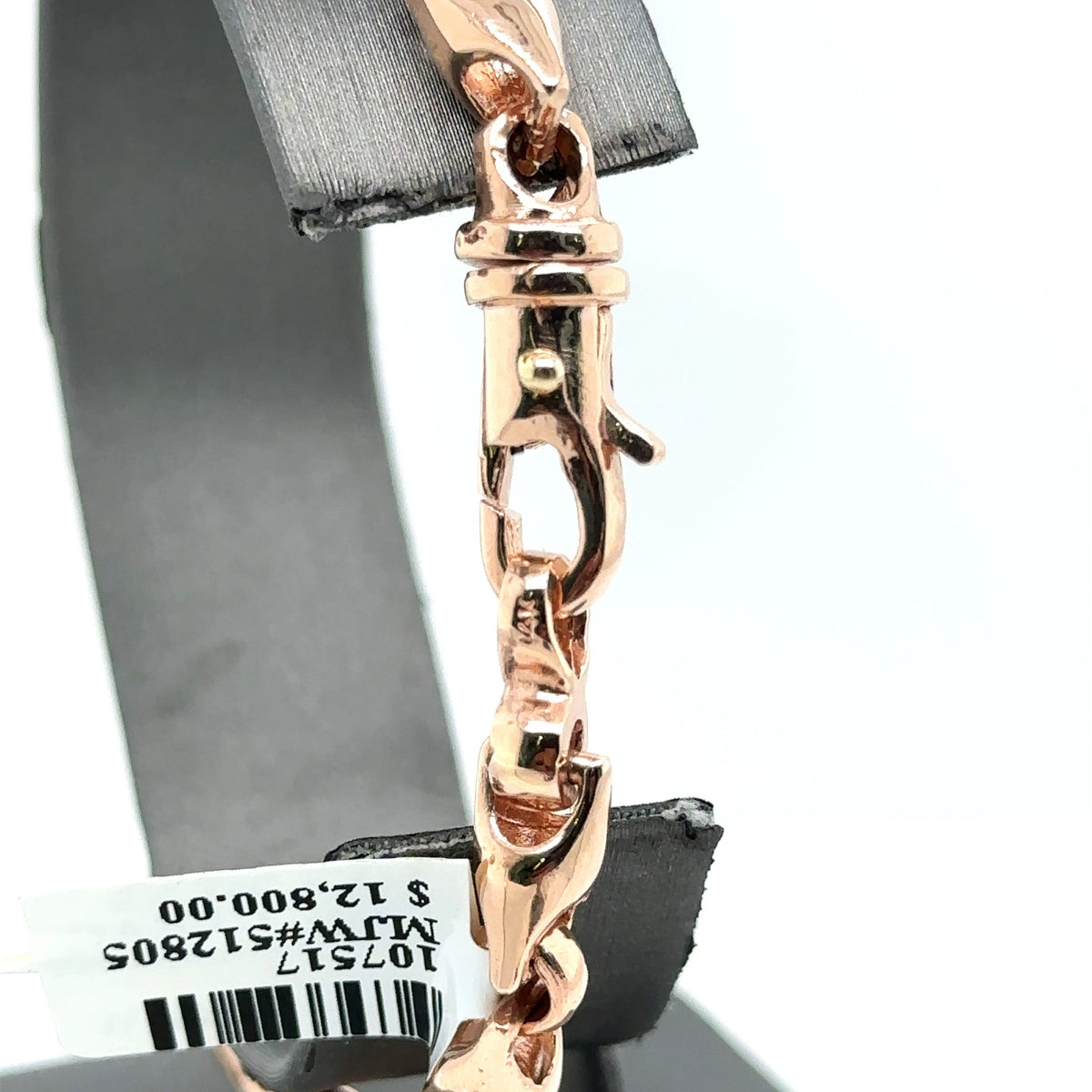 14k Rose Gold Men's Fancy Bracelet, 27.2gm, 8.5mm, 8.5", S107517
