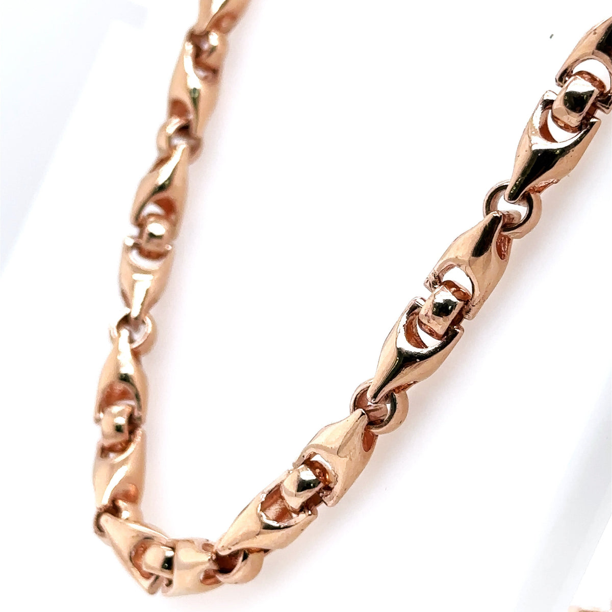 14k Rose Gold Fancy Men's Chain Necklace, 24", 75.8g, S107515