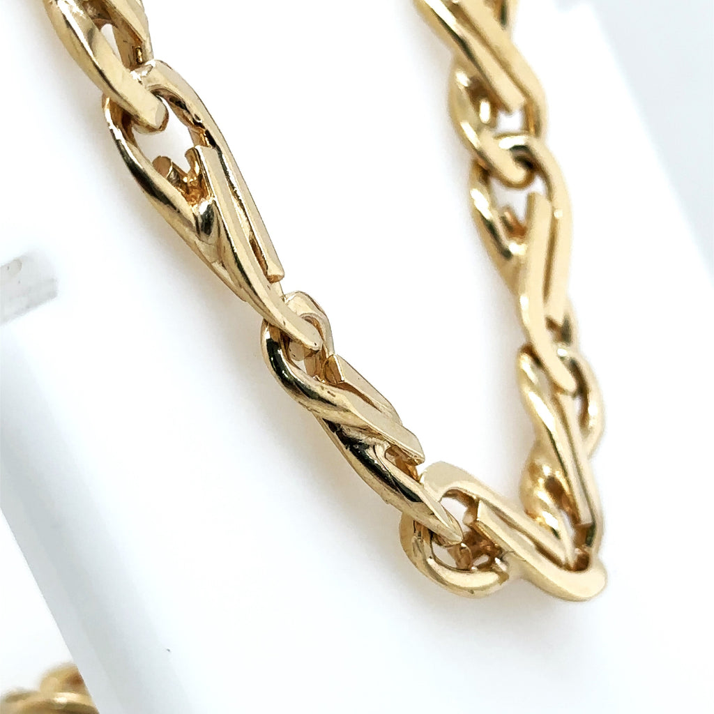14K Yellow Gold Mens Fancy Chain Necklace, 114.4G, 24'  S107553