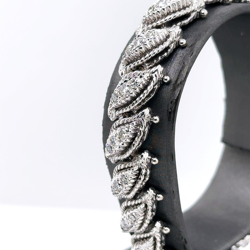18K White Gold 2.00CT Diamonds Ladies Bracelet, 48.7G, S103753