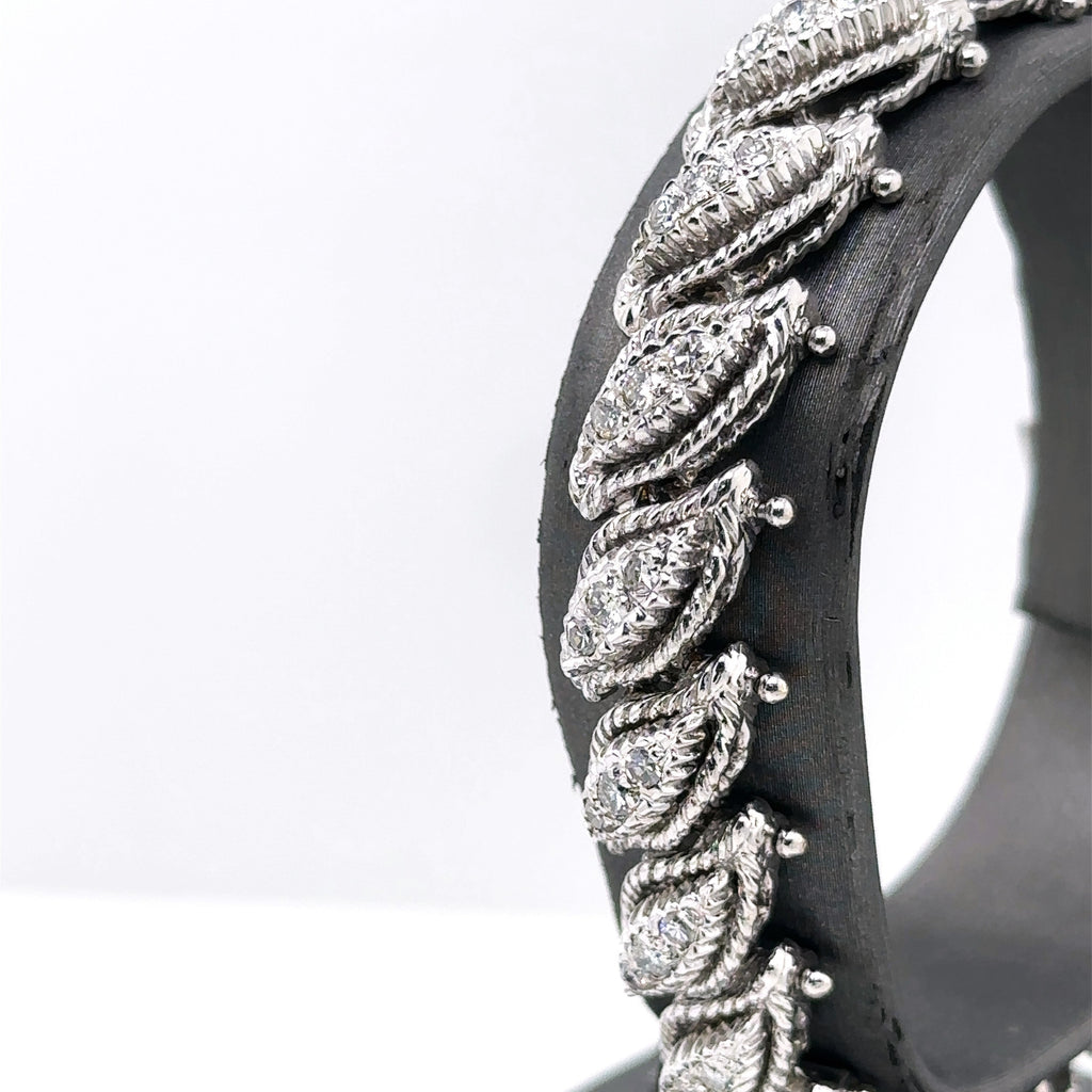 18K White Gold 2.00CT Diamonds Ladies Bracelet, 48.7G, S103753