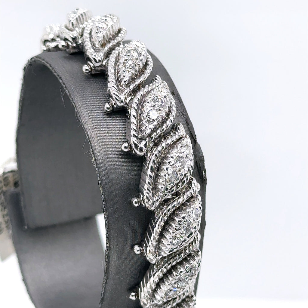 18K White Gold 2.00CT Diamonds Ladies Bracelet, 48.7G, S103753