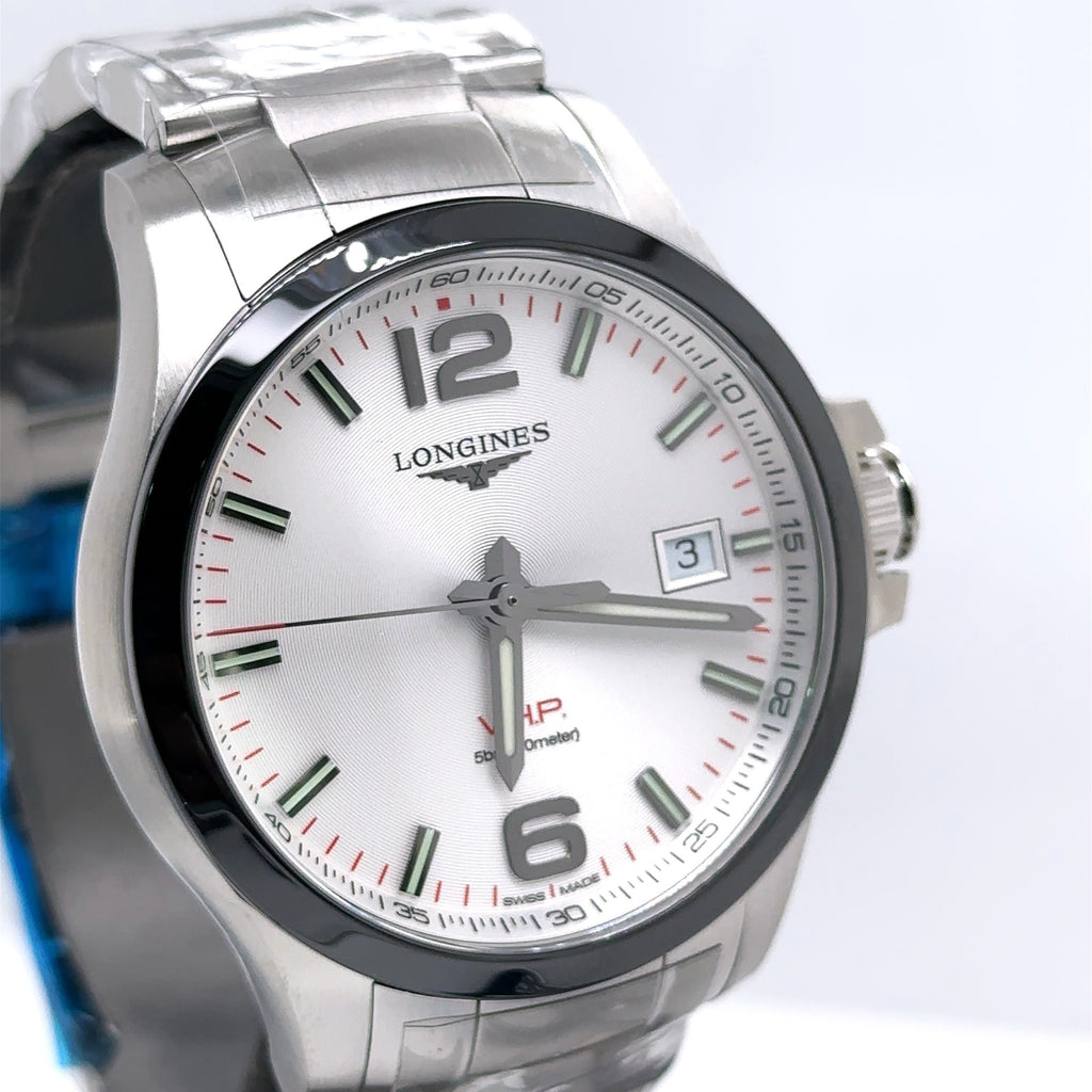 LONGINES Conquest Quartz Silver Dial 43mm Mens Watch L37294766