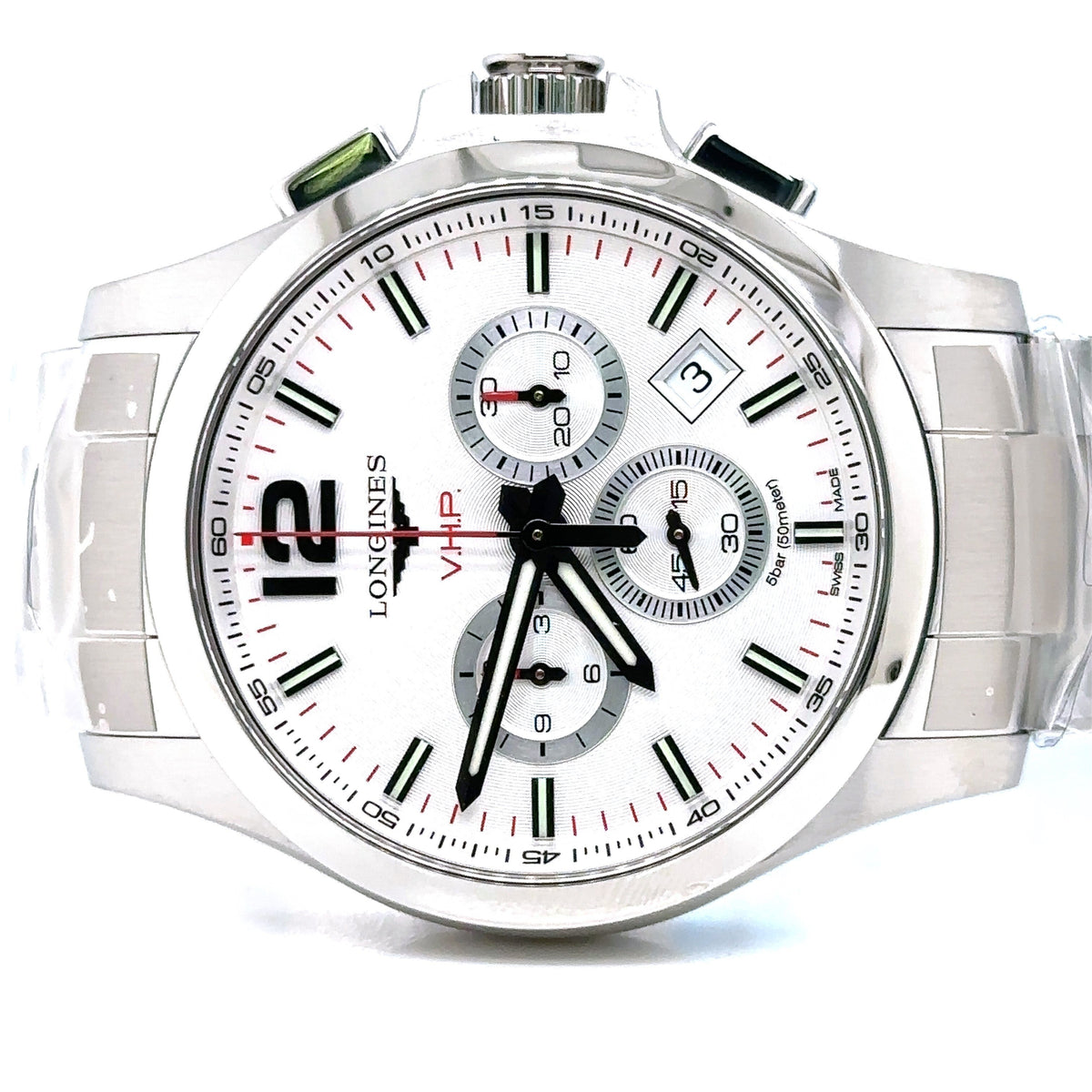 LONGINES Conquest Quartz Silver Dial 44mm Mens Watch L37274766