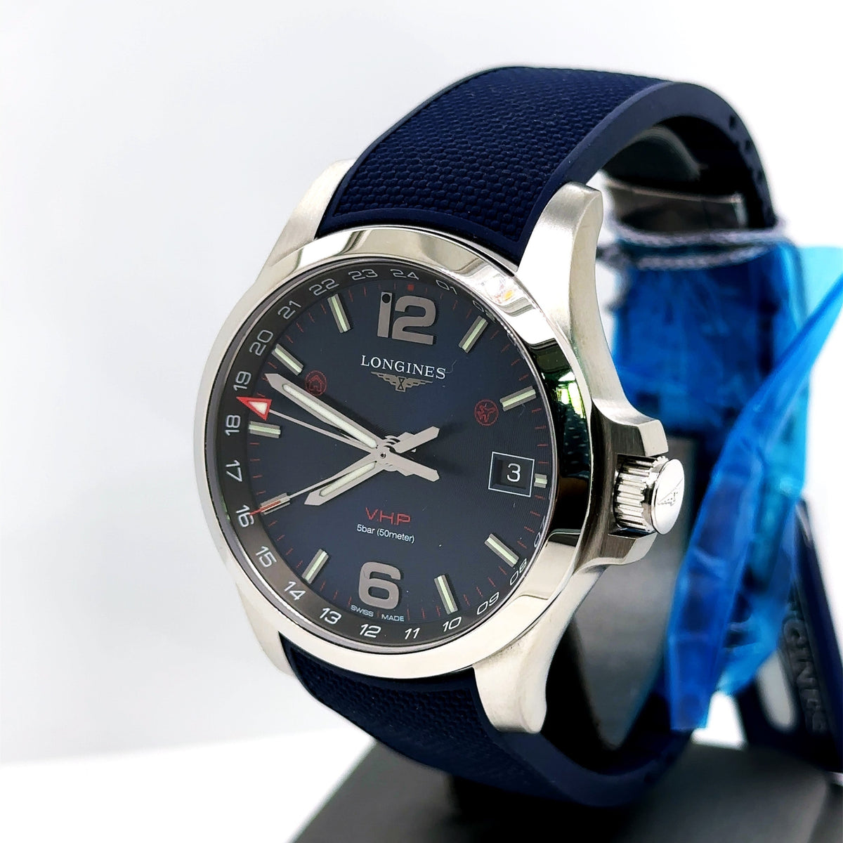 LONGINES Conquest VHP GMT Quartz Blue Dial 41mm Mens Watch L37184969
