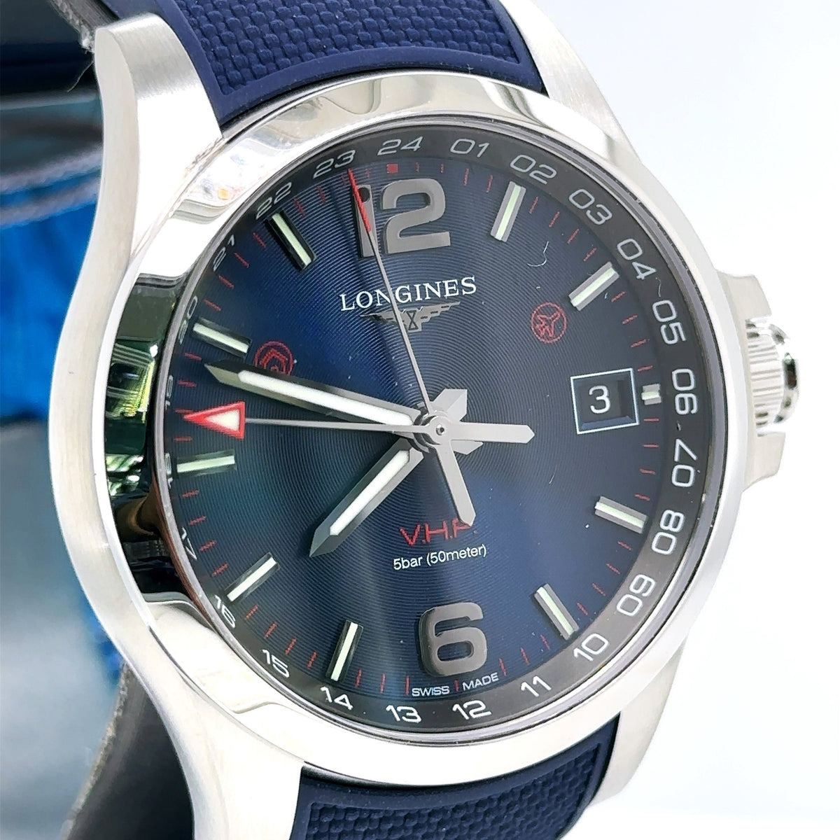 LONGINES Conquest VHP GMT Quartz Blue Dial 41mm Mens Watch L37184969