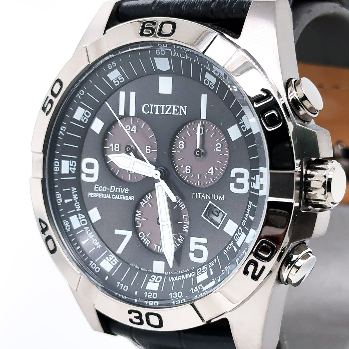 Citizen Brycen Eco Drive 43mm Super Titanium Watch BL5551-14H
