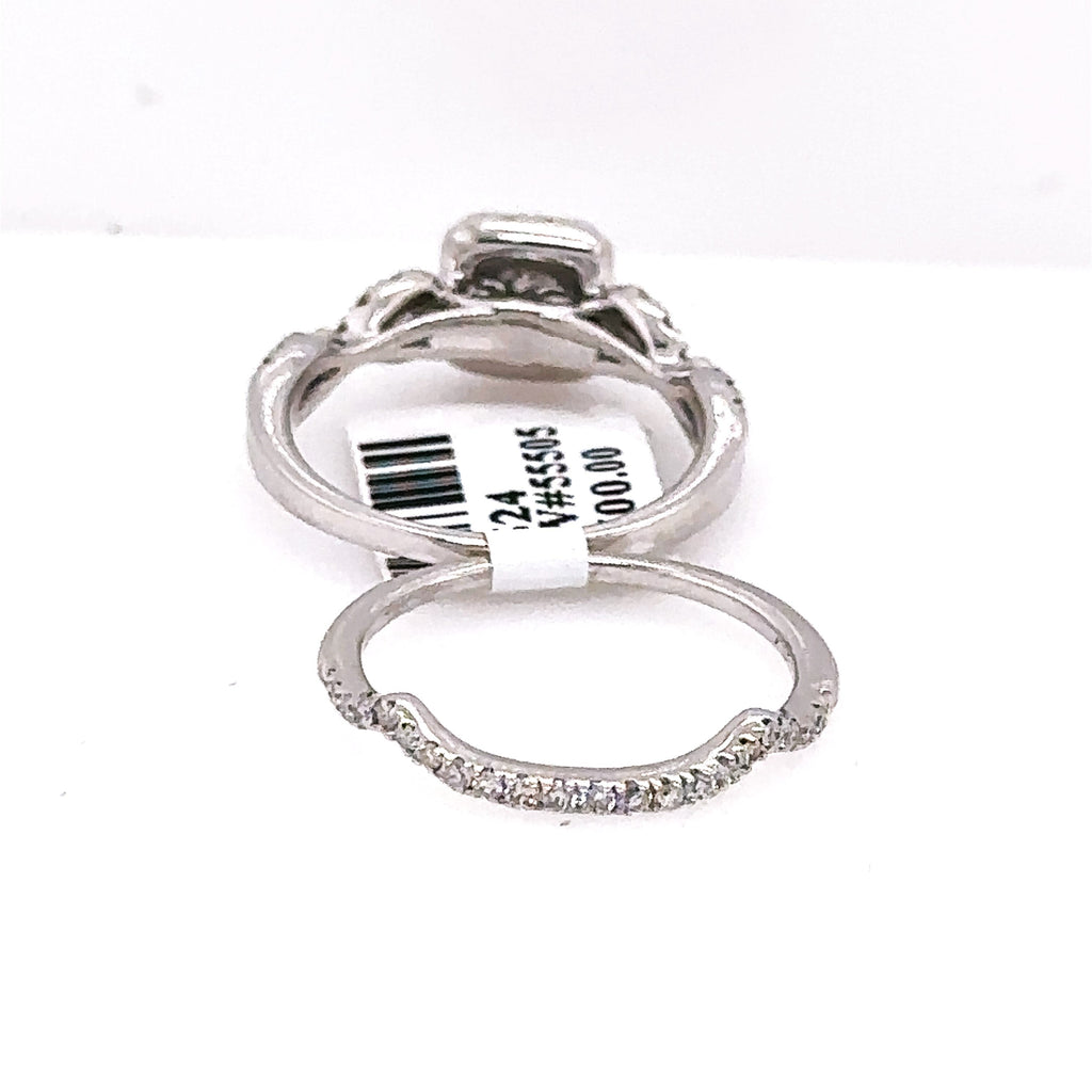 14k White Gold 1.25CT Diamond Engagement Ring Set, Size 7, S107624