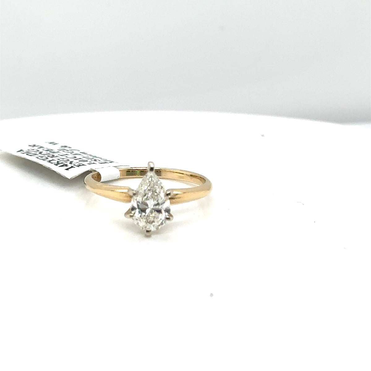 14k White Gold 1.01CT Diamond Engagement Ring Size 6.50 S107053