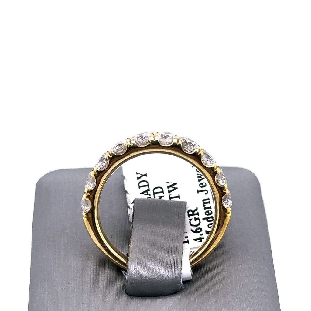 14k Yellow Gold 1.75 CT Diamond Ladies Wedding Band, 4.6G, S14553