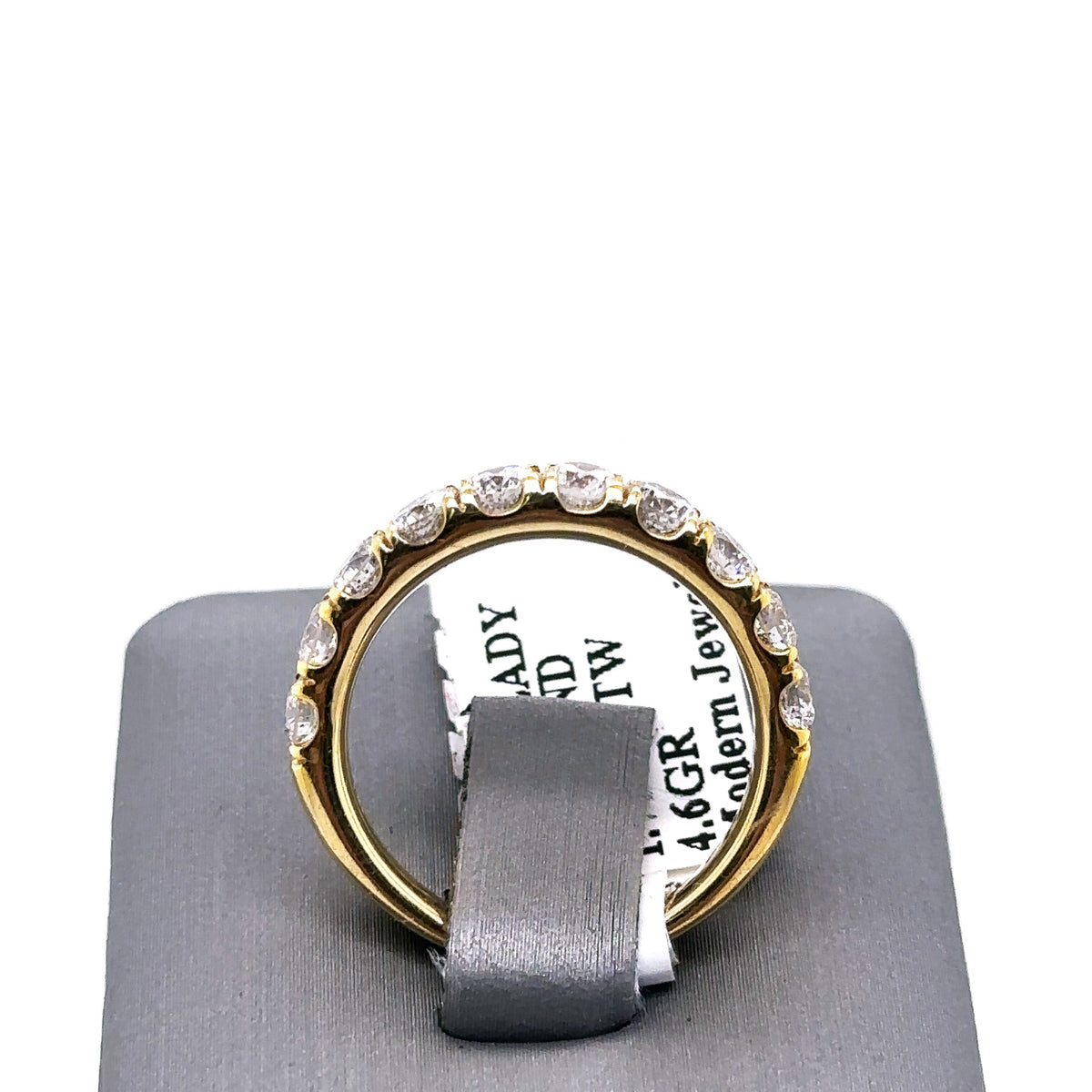 14k Yellow Gold 1.75 CT Diamond Ladies Wedding Band, 4.6G, S14553