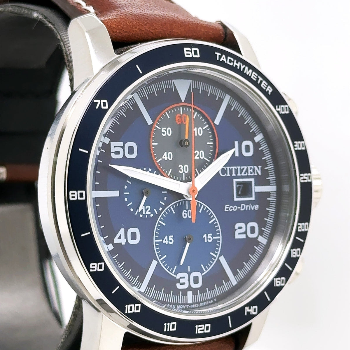 Citizen Brycen Eco Drive 44mm Blue Dial Stainless Steel Watch CA0648-09L