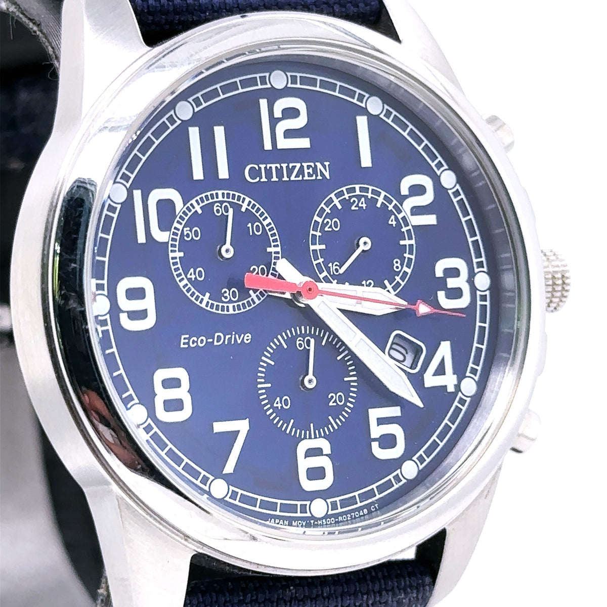Citizen Chandler Eco Drive Blue dial 39mm Stainless Steel Watch, AT0200-21L